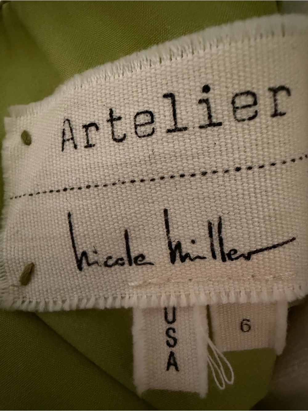 Nicole Miller Light Pistachio Ruched Mini Dress - Picture 4 of 5